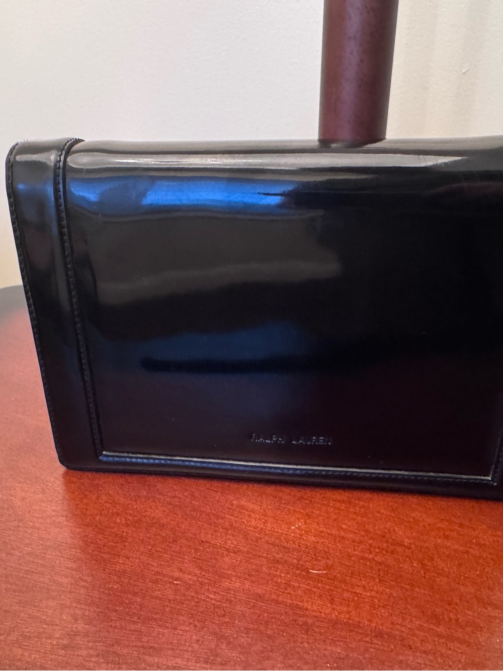 Ralph Lauren Black Patent Leather Clutch